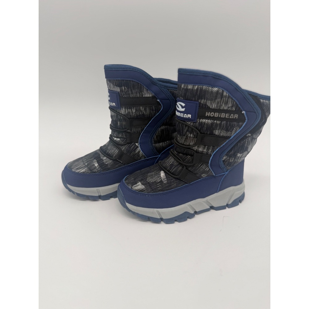 HobiBear Kids Blue Camo Winter Snow Boots Lined Size 12.5 Little Kids